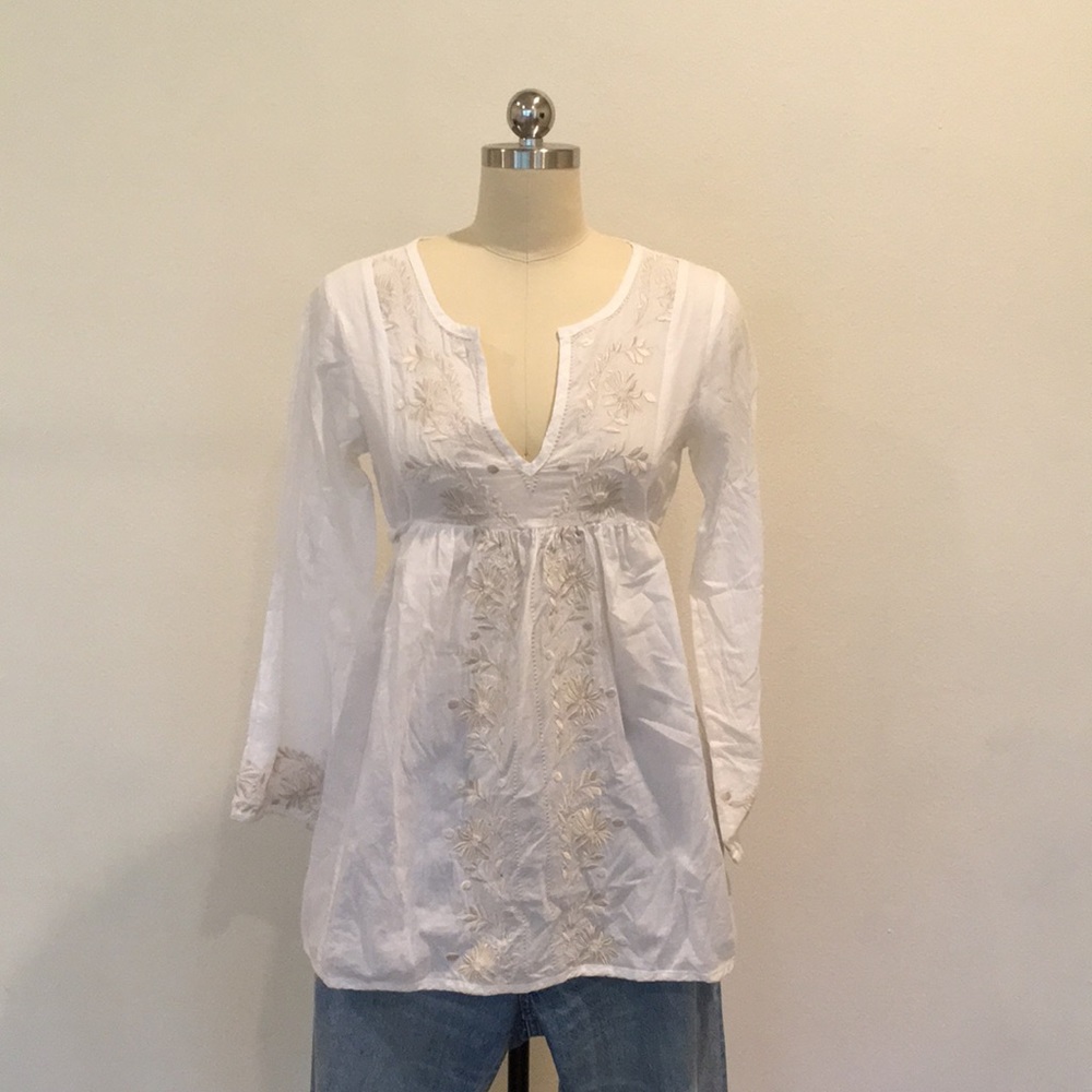 Embroidered Cotton Tunic by Ophelia, size small